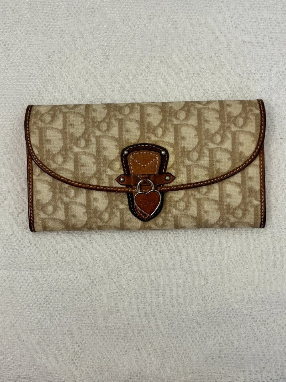 Christian Dior Romantique Trotter Wallet w/ Heart Charm